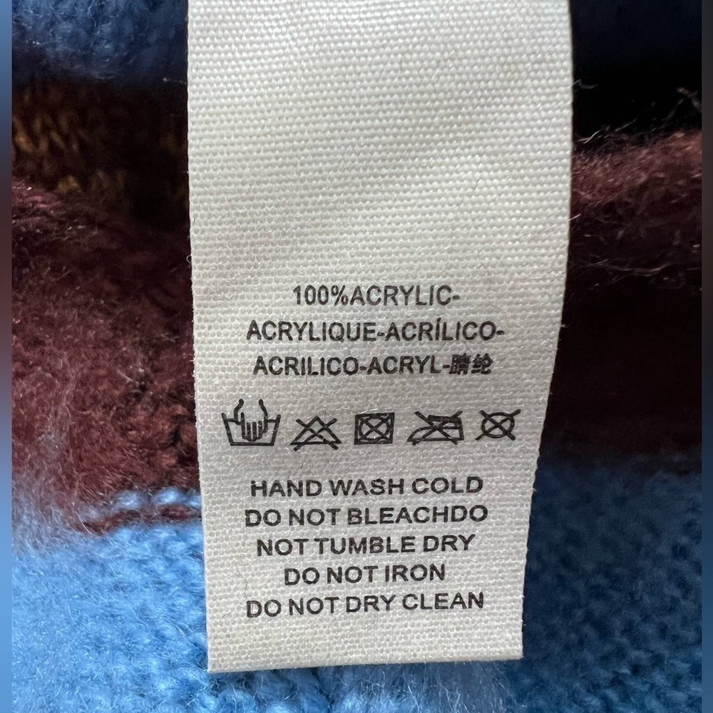 Free People Striped Turtleneck Poncho in Forest Combo. OS - Picture 5 of 6